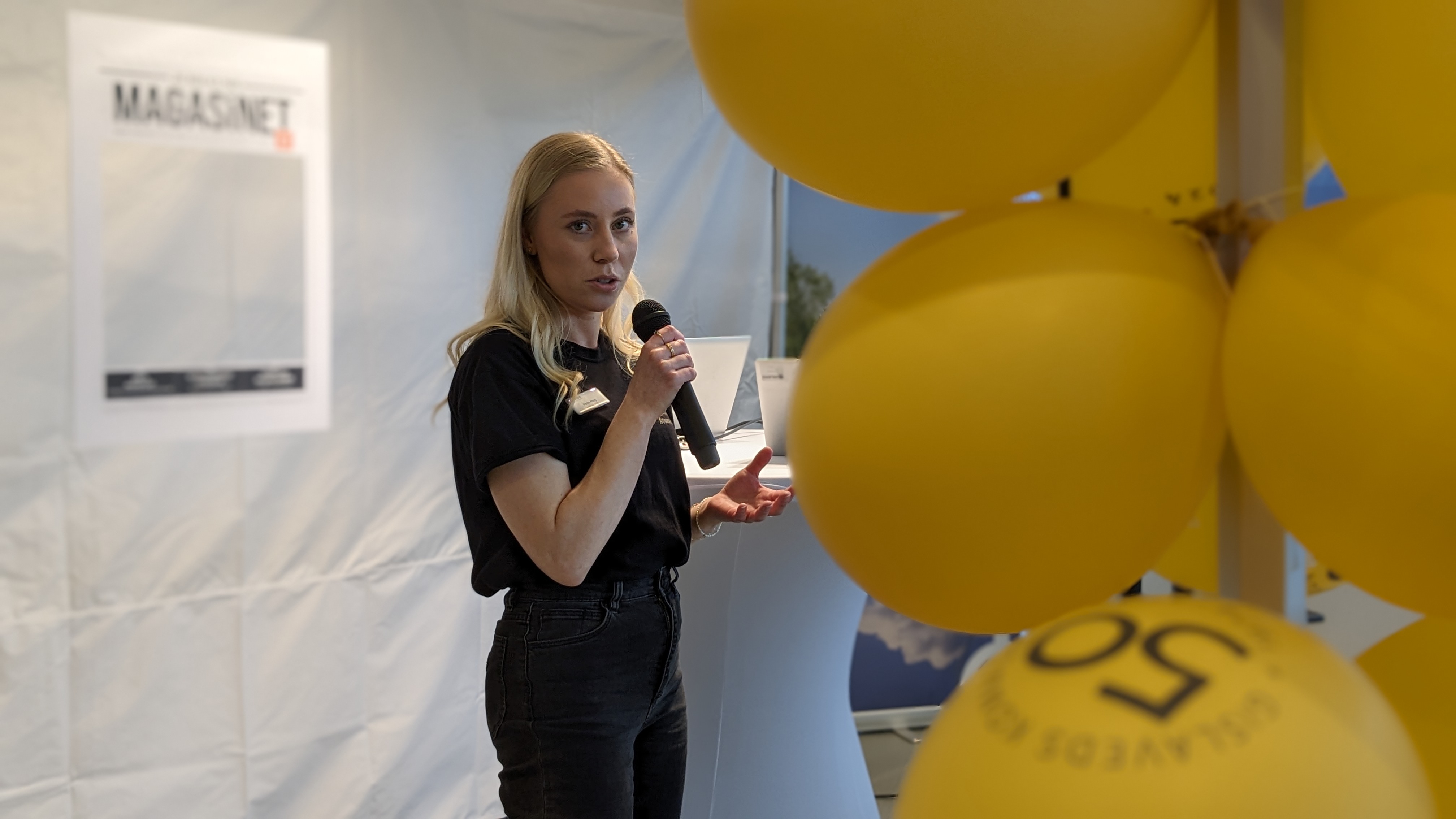 Hanna Åberg, kommunikatör och projektledare för Jubileumsmagasinet berättade om arbetets gång och magasinets innehåll. 