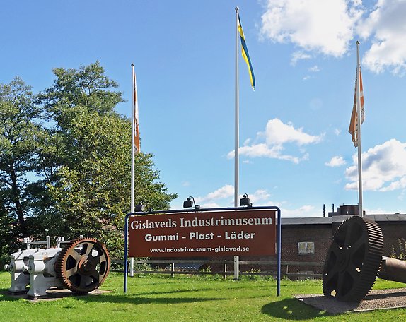 en skylt med texten Gislaveds industrimuseum