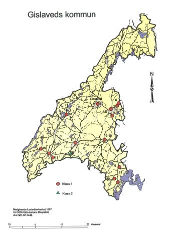 karta över Gislaveds kommun