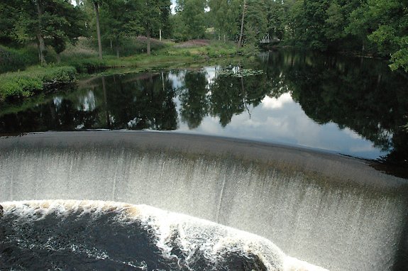 ett fall av vatten i Nissafors bruk 