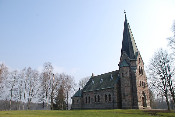 En stenkyrka.