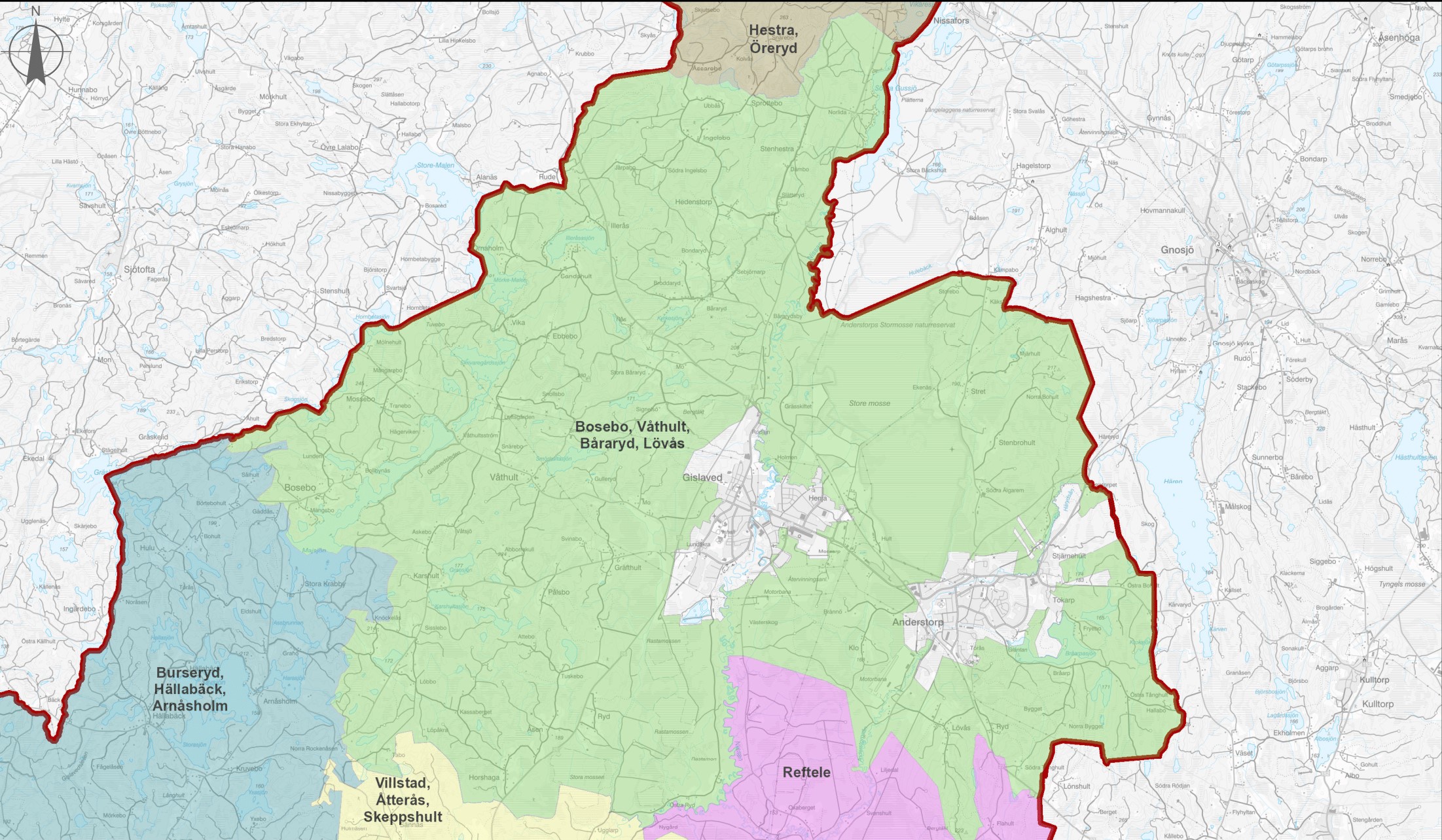 Lokalsamtalsområde Bosebo Våthult Båraryd Lövås