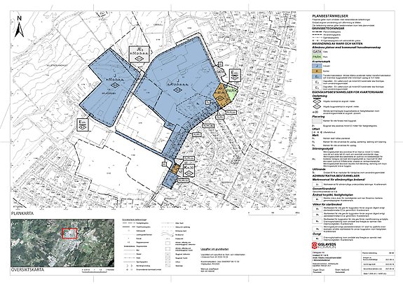 Plankarta över Västra industriområdet