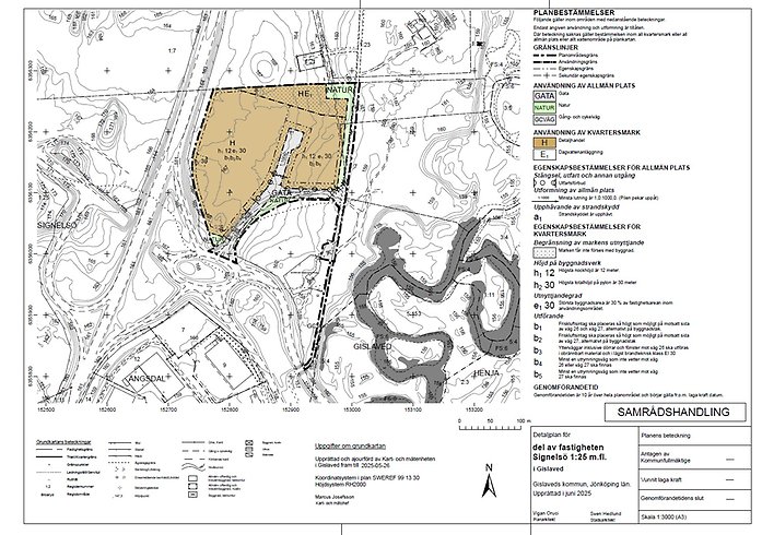 Plankarta för Biltema, Signelsö 1:25 med flera i Gislaved
