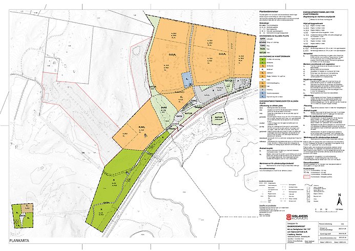 Plankarta Isabergsområdet