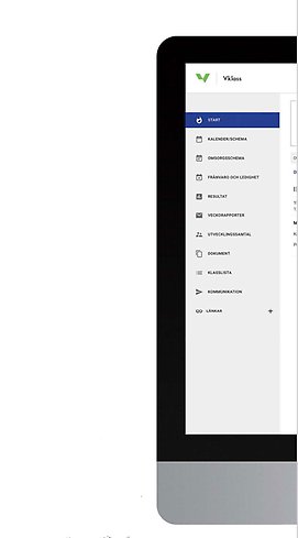 Den blåmarkerade menypunkten markerar den sida du är på just nu.