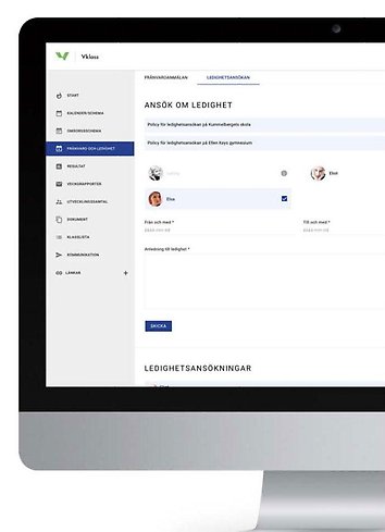 Välj om det ska anmälas frånvaro eller ledighet