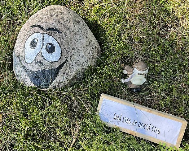 En sten som är omgjord till ett troll.