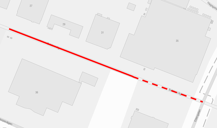 vattenledning Baldersvägen